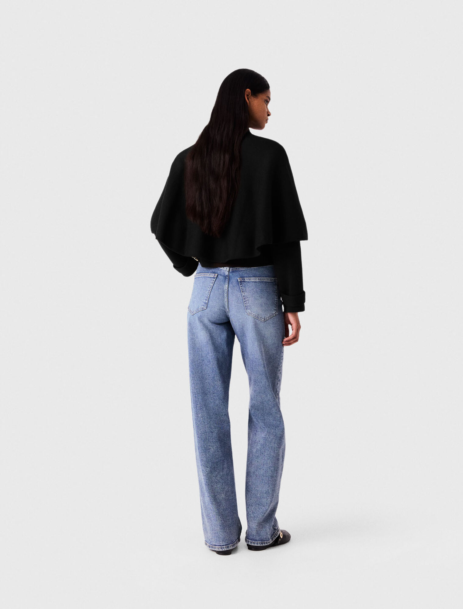 Cape-effect cardigan