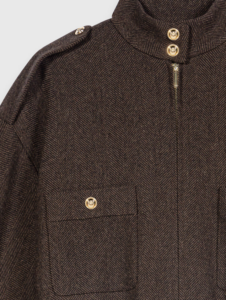 Blouson oversize en laine