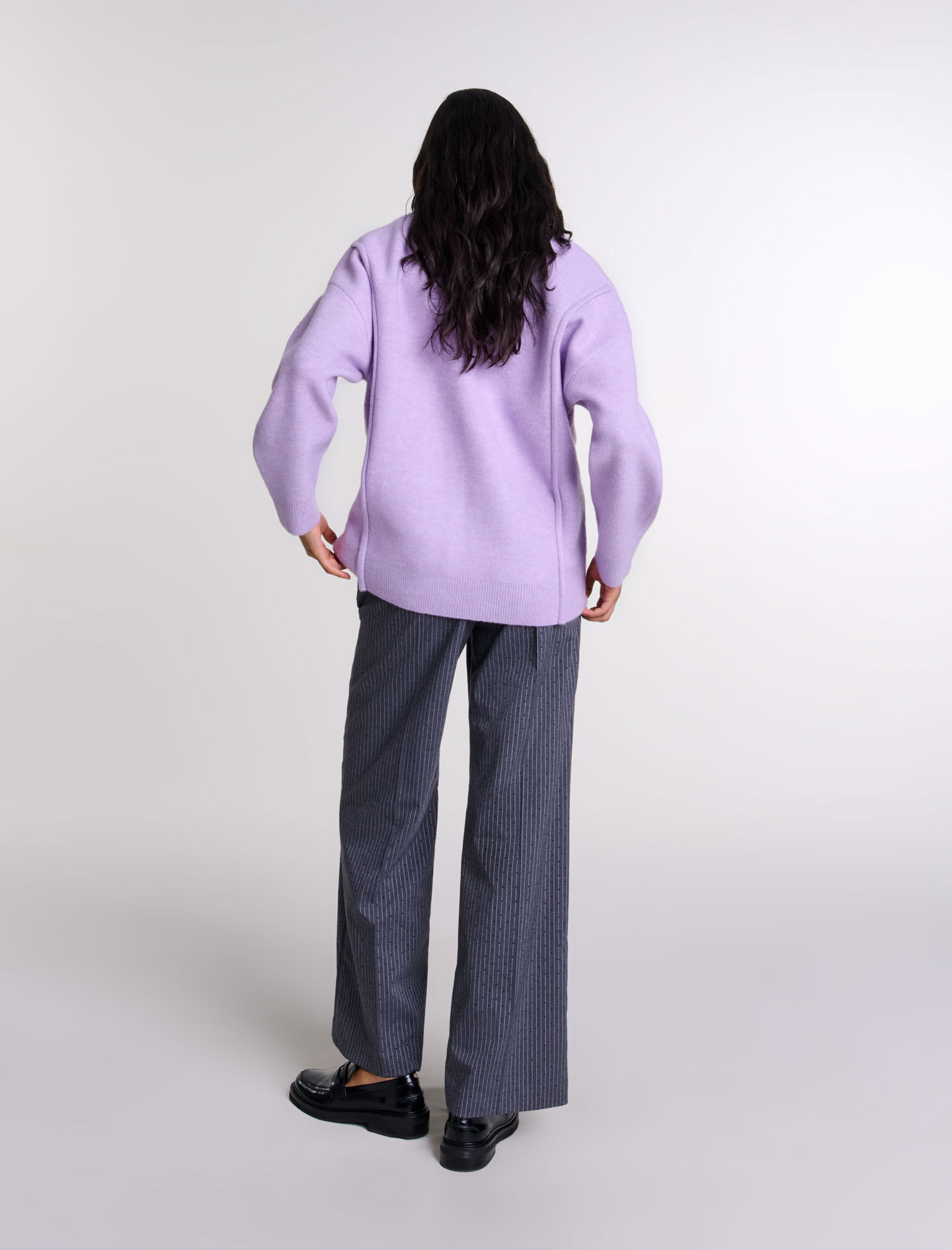 Longline cardigan Purple For Women | Maje