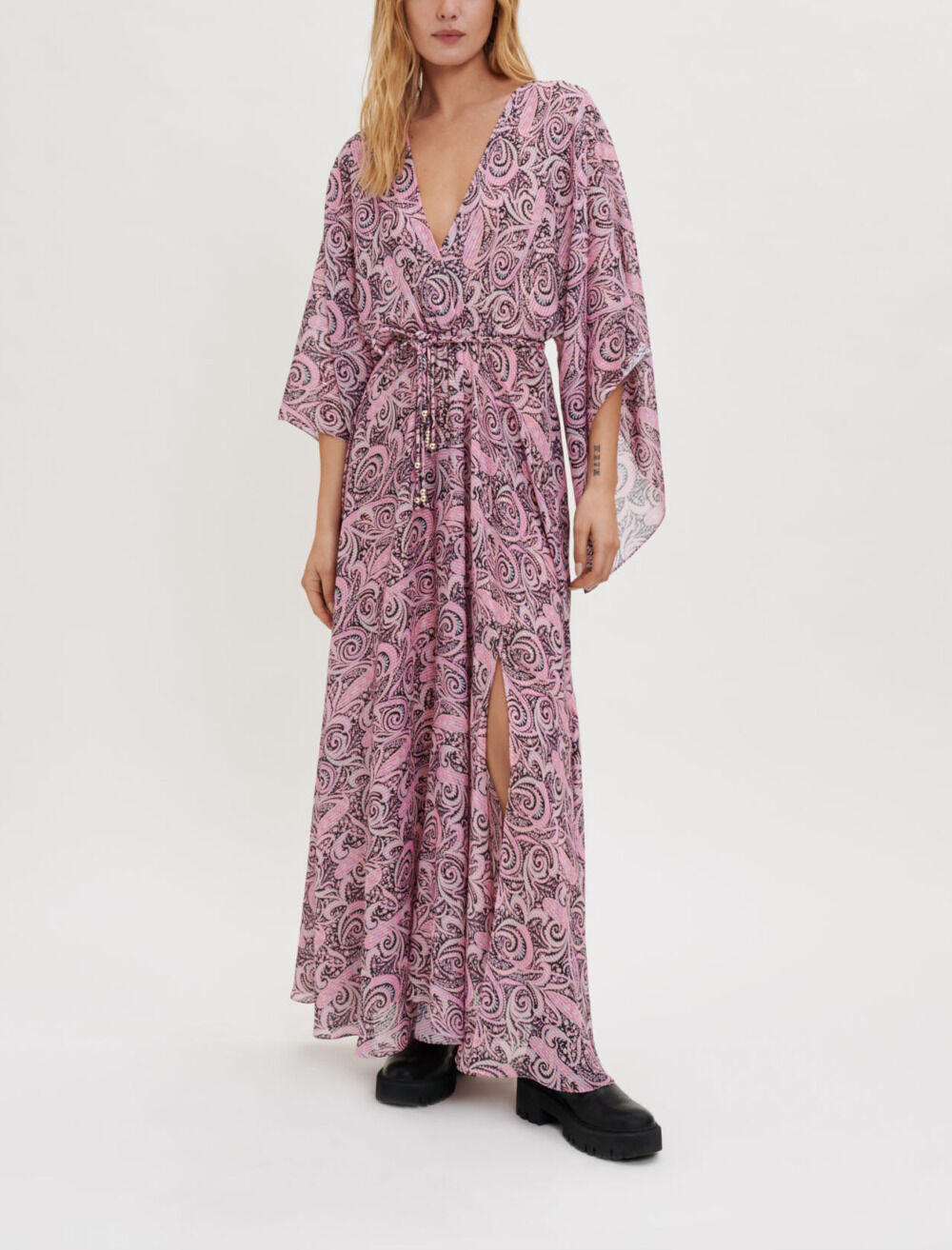 Maje robe foulard shop