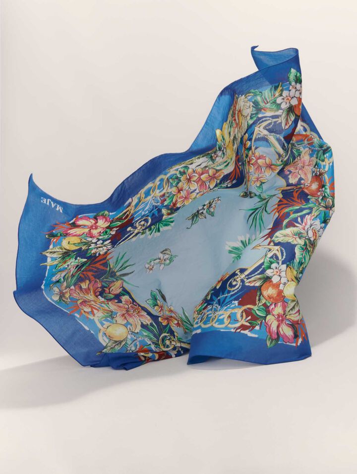 Carr&eacute; 90x90cm en imprim&eacute; coton