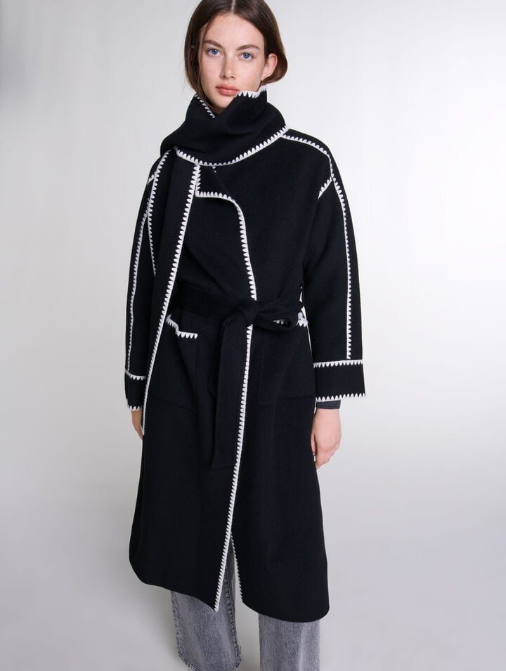 Two-tone double-faced coat