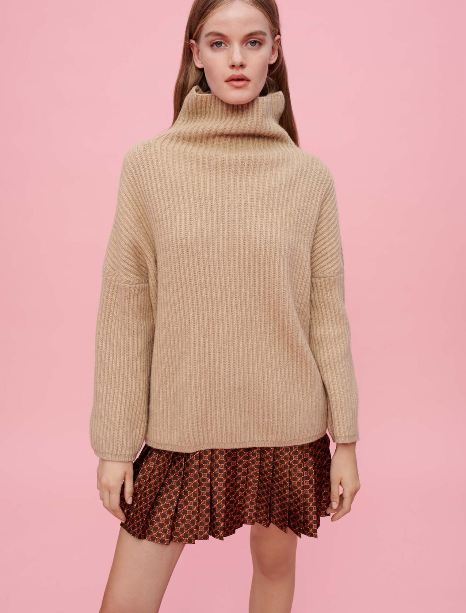 Pull oversize col montant en alpaga
