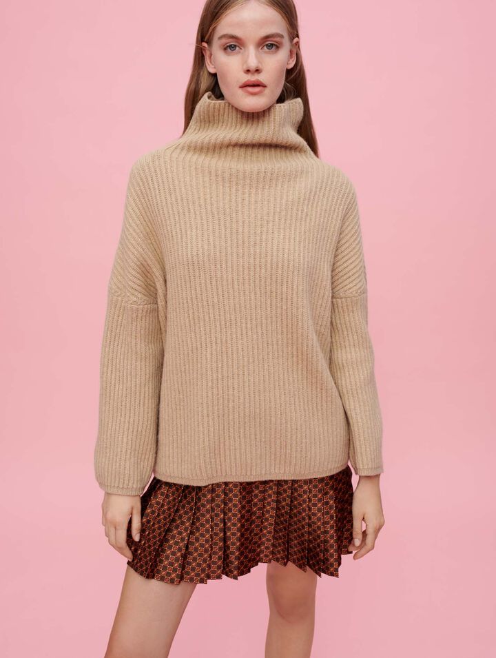 Pull oversize col montant en alpaga