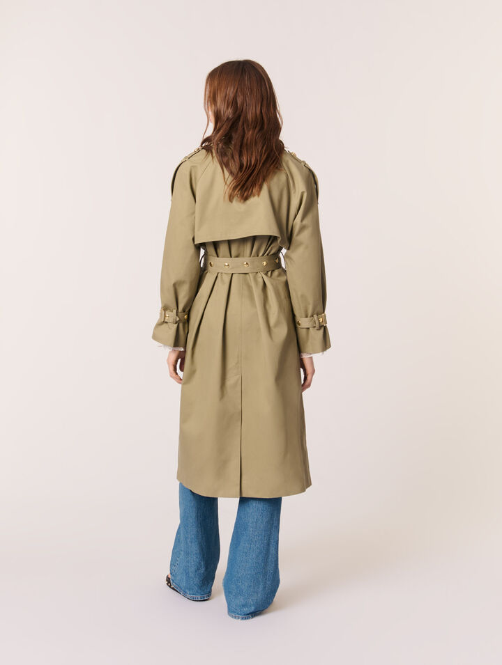 Studded trench coat
