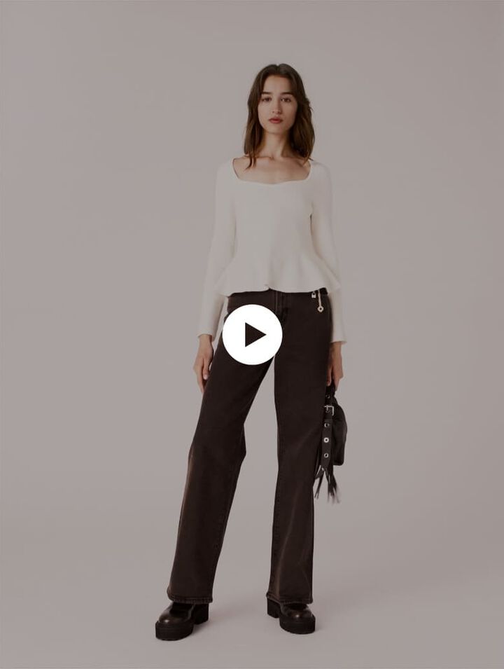 Jean bootcut avec chaîne