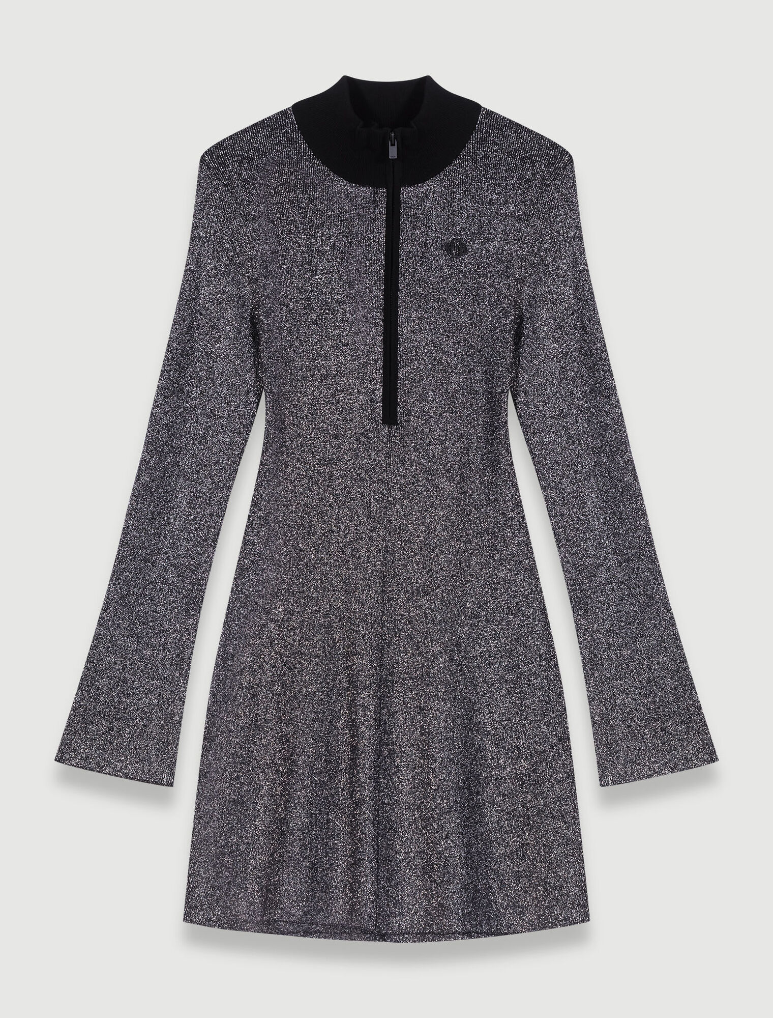 Robe courte en maille paillet&eacute;e