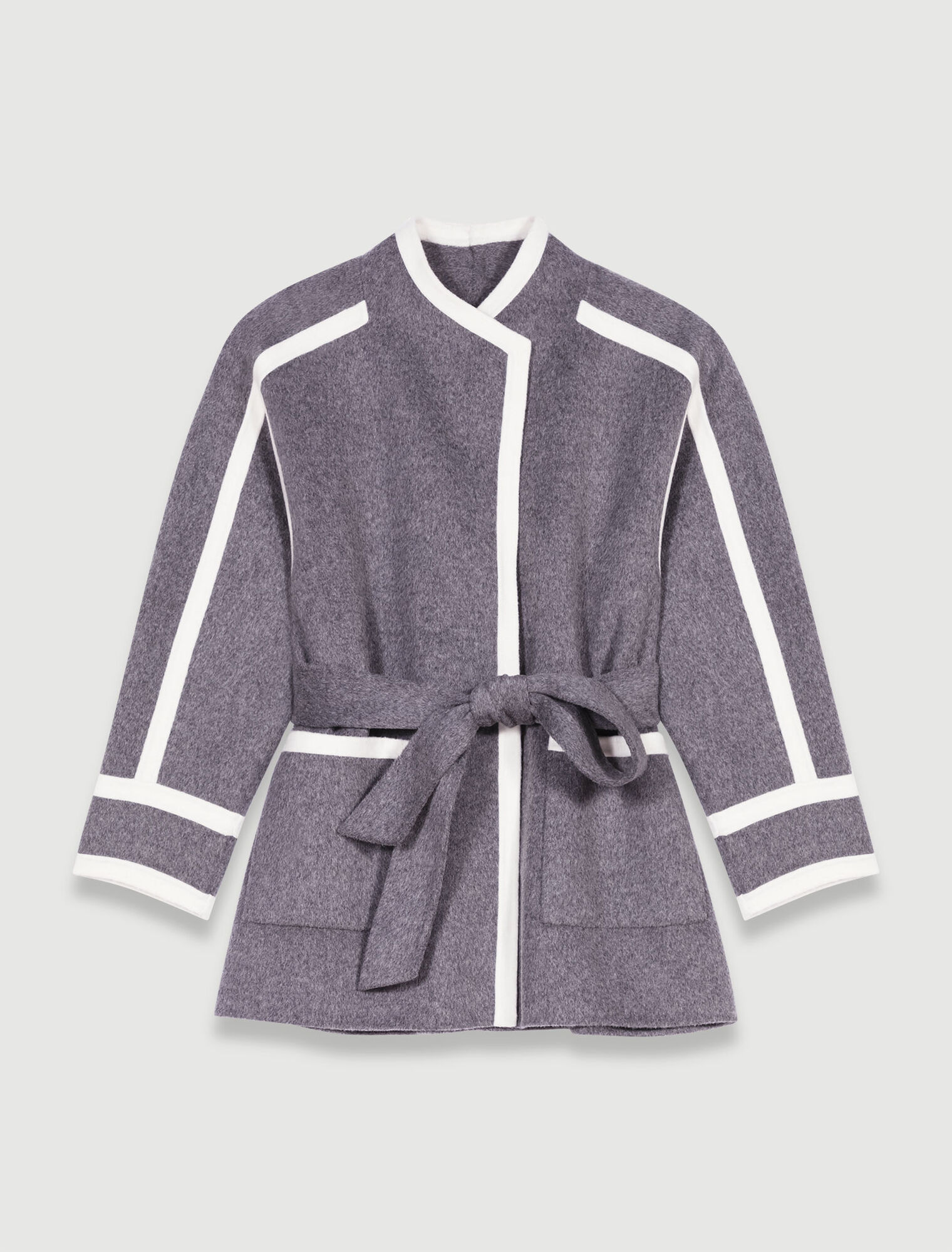 Manteau court bicolore