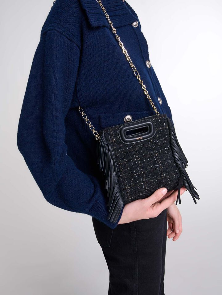 Sac M mini en tweed matelassé