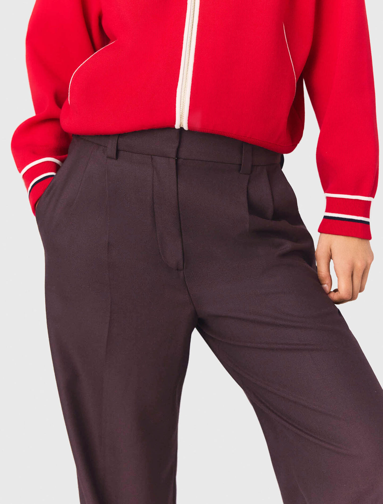 Wide-leg suit trousers