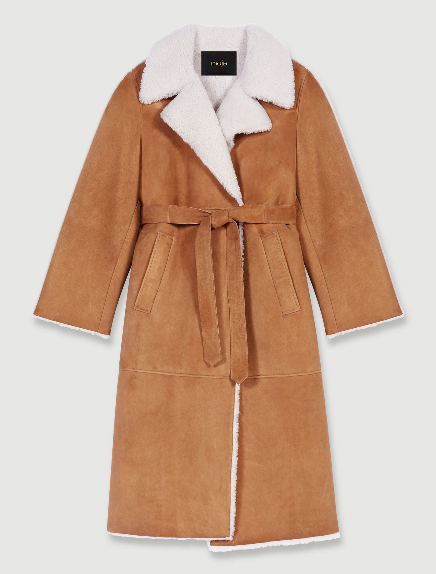 Manteau long shearling