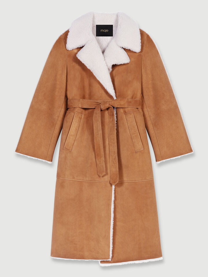Manteau long shearling