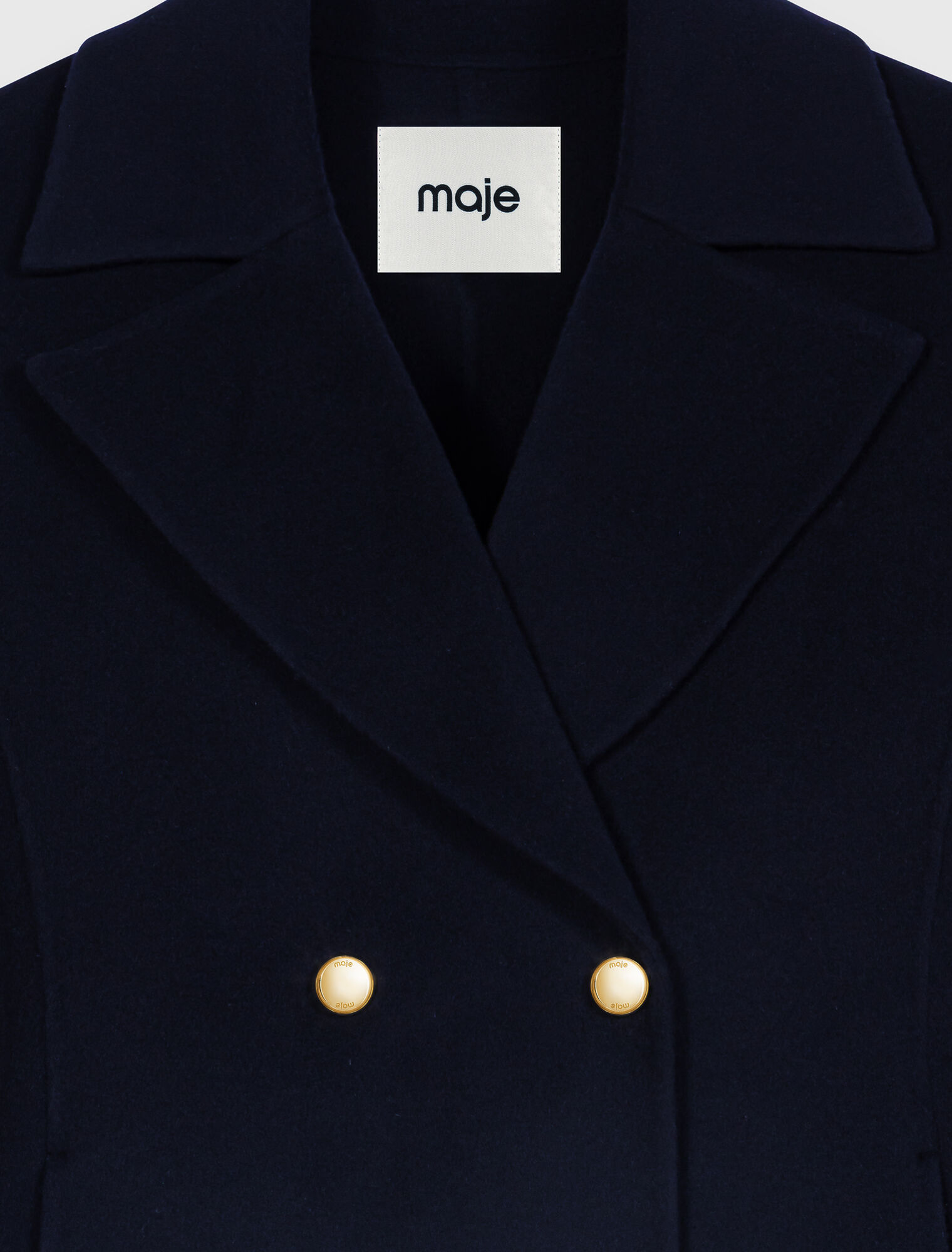 Fitted double-faced coat