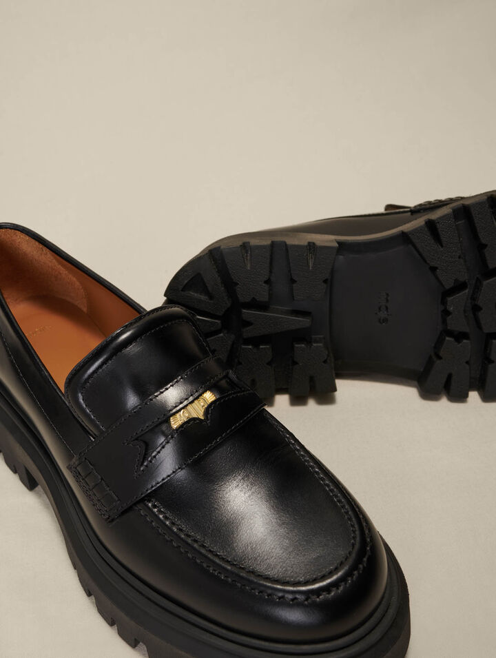 Mocassins en cuir à plateforme