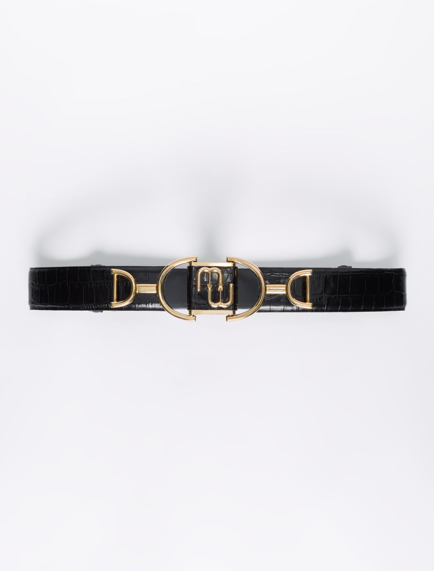 Ceinture en cuir double m Maje