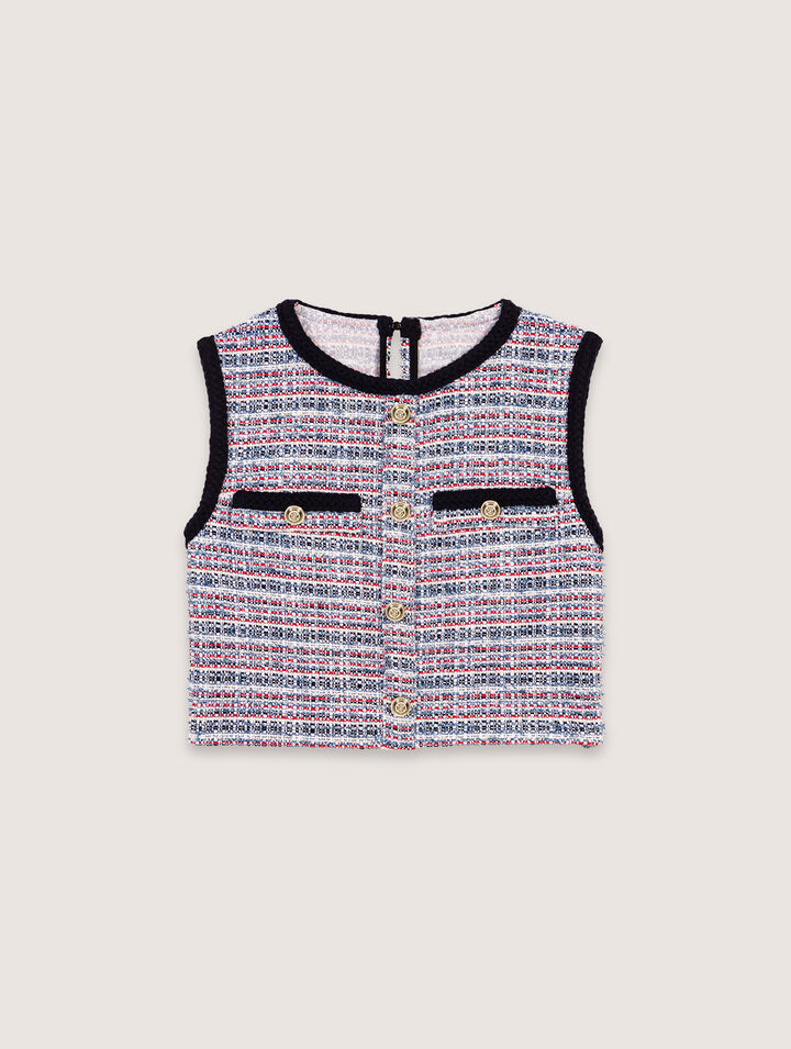 Tweed 2-in-1 mini dress