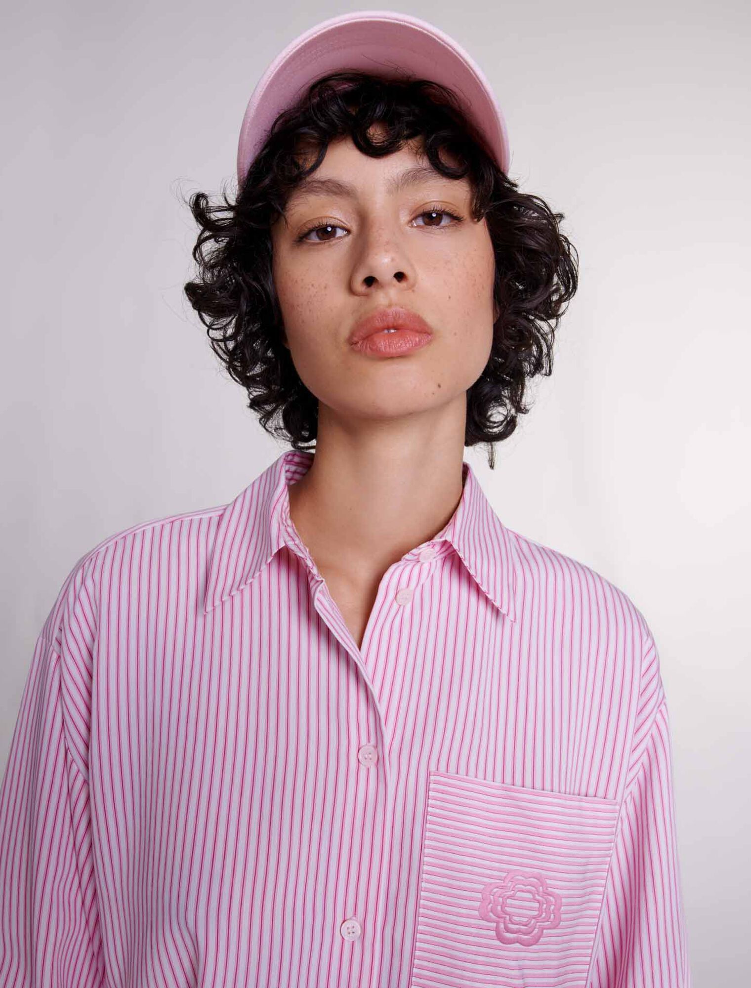 Robe chemise à rayures