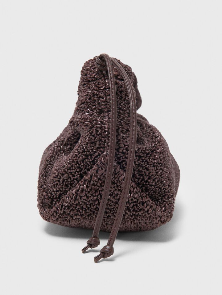 Mipli boucl&eacute; effect clutch bag