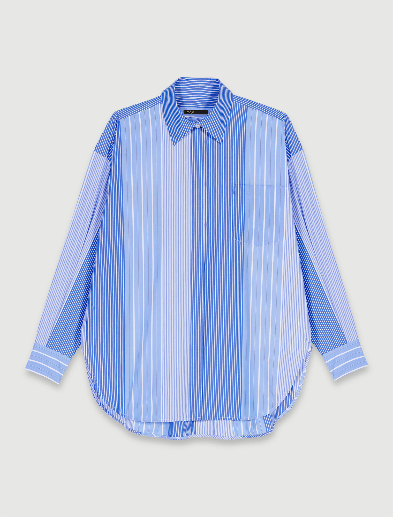 Chemise patchwork à rayures 