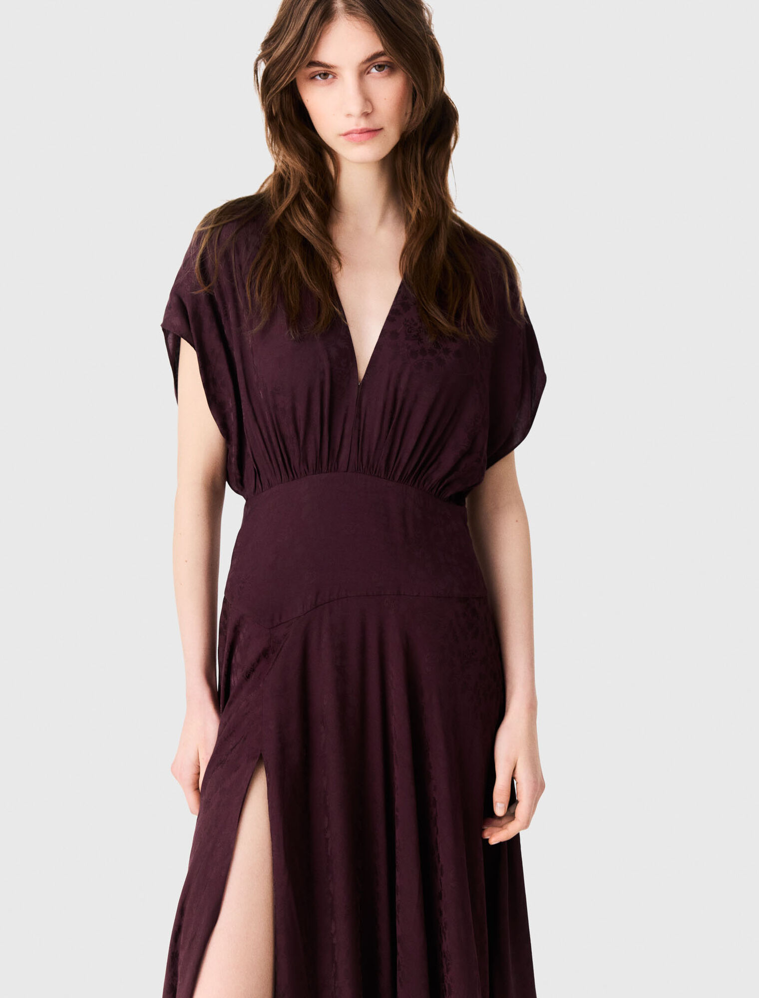 Patterned jacquard maxi dress