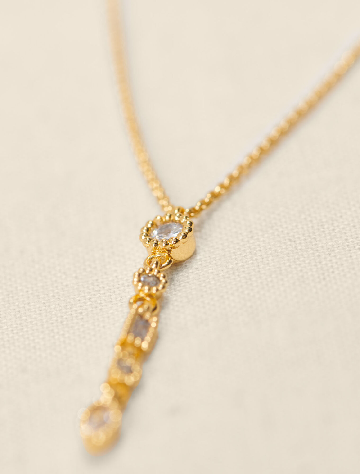 Diamanté double necklace