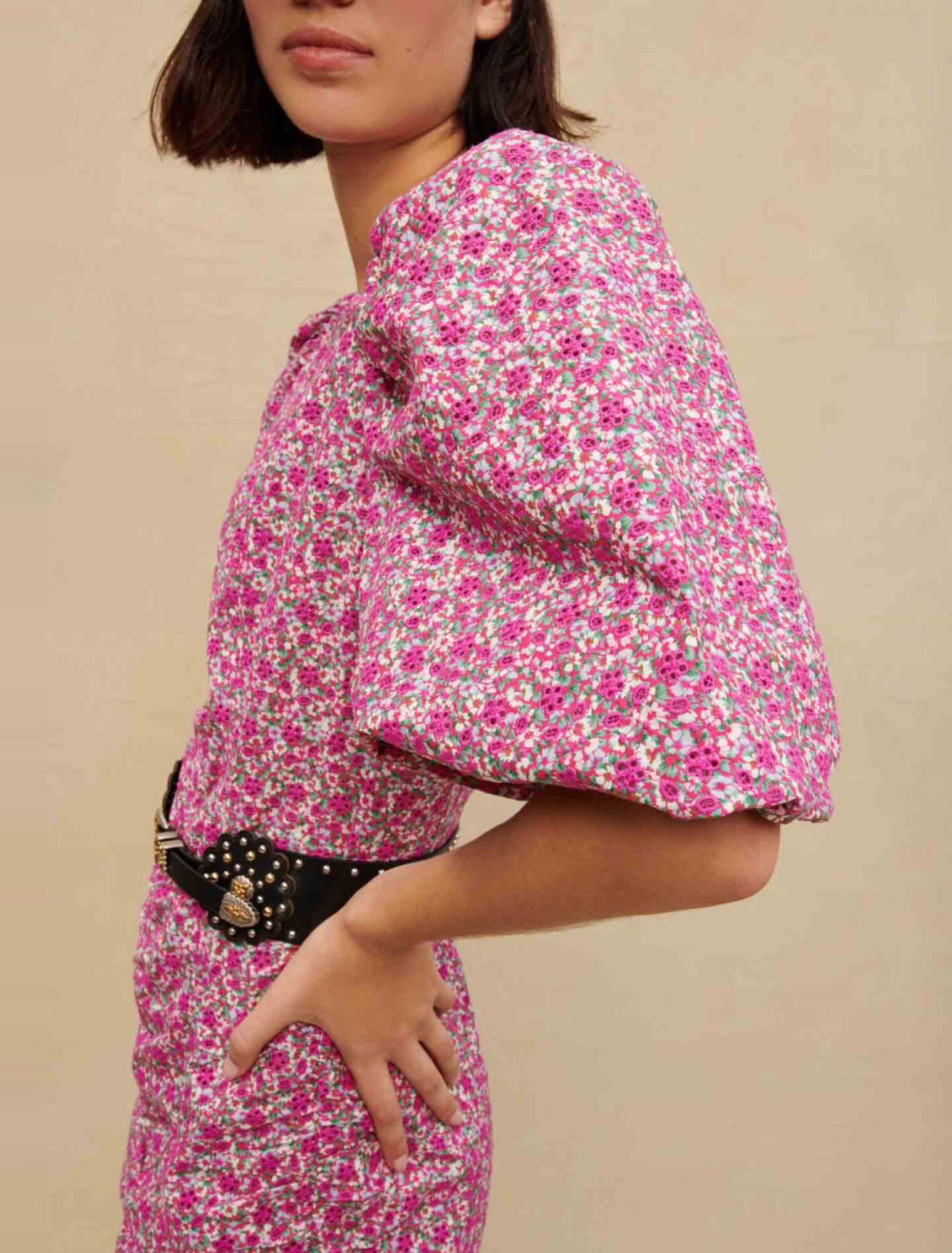 Floral print short dress
