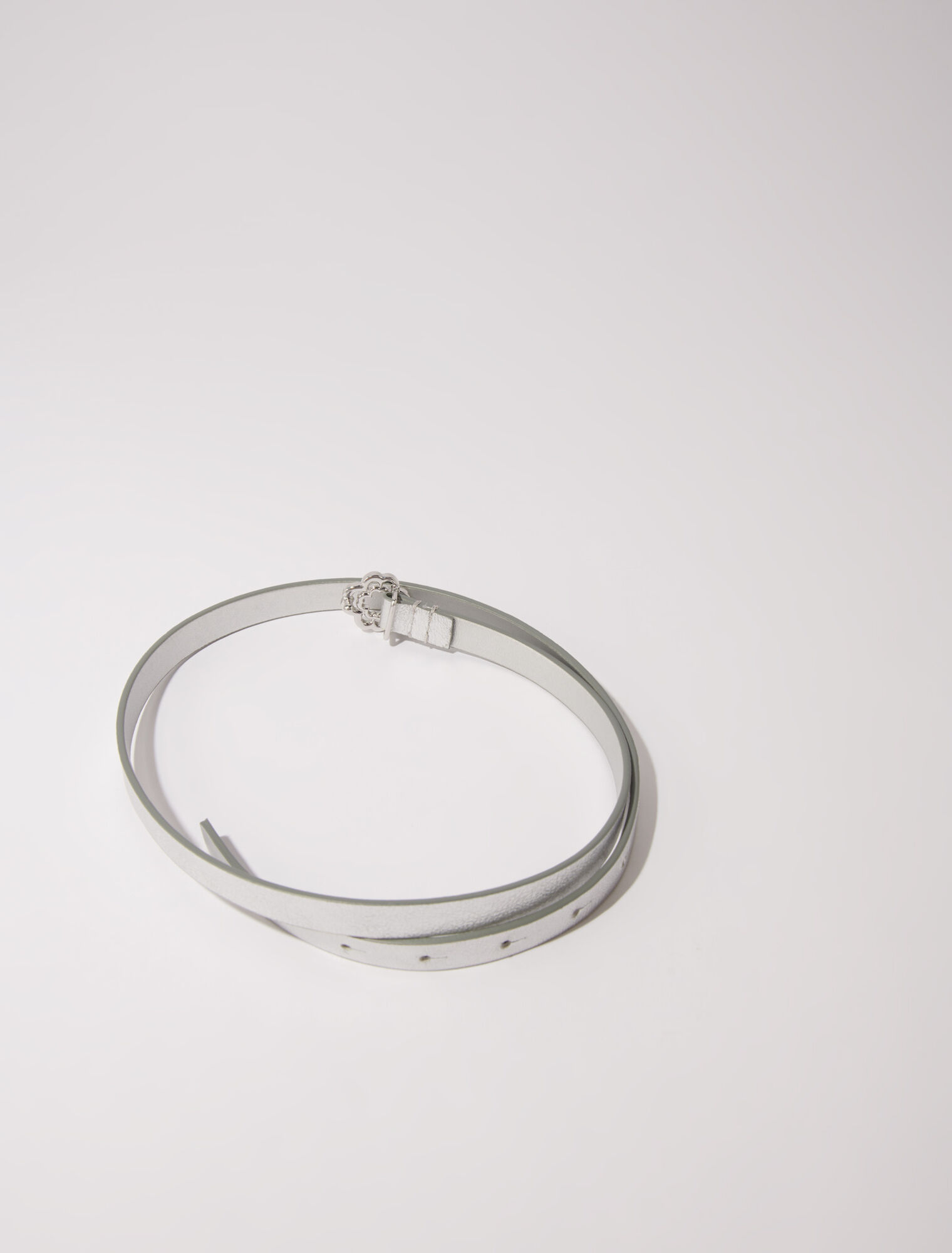 Ceinture fine à boucle Clover
