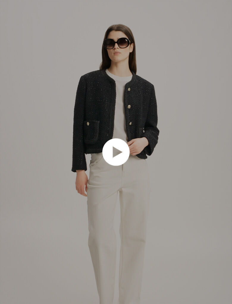 Short tweed jacket - Tweed jackets | Maje