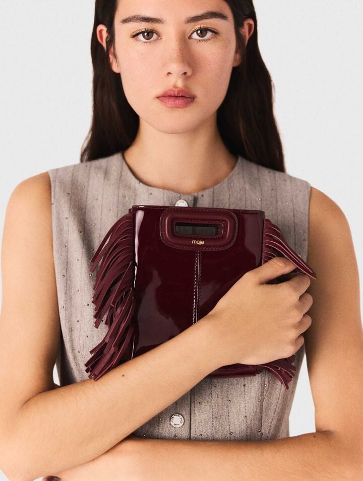 Sac M Mini en cuir verni