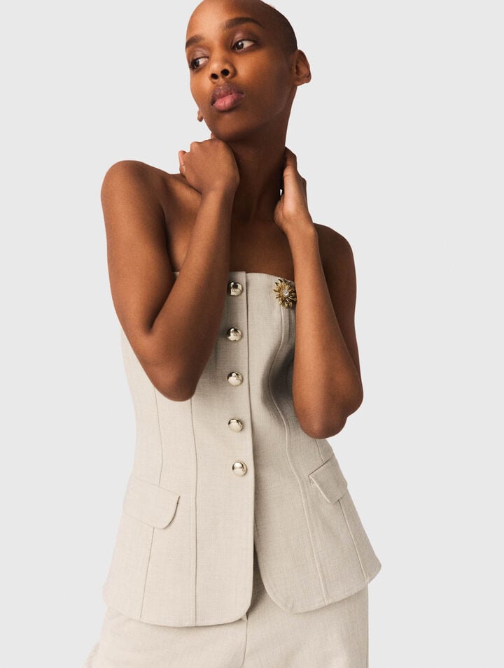 Tailored bustier top