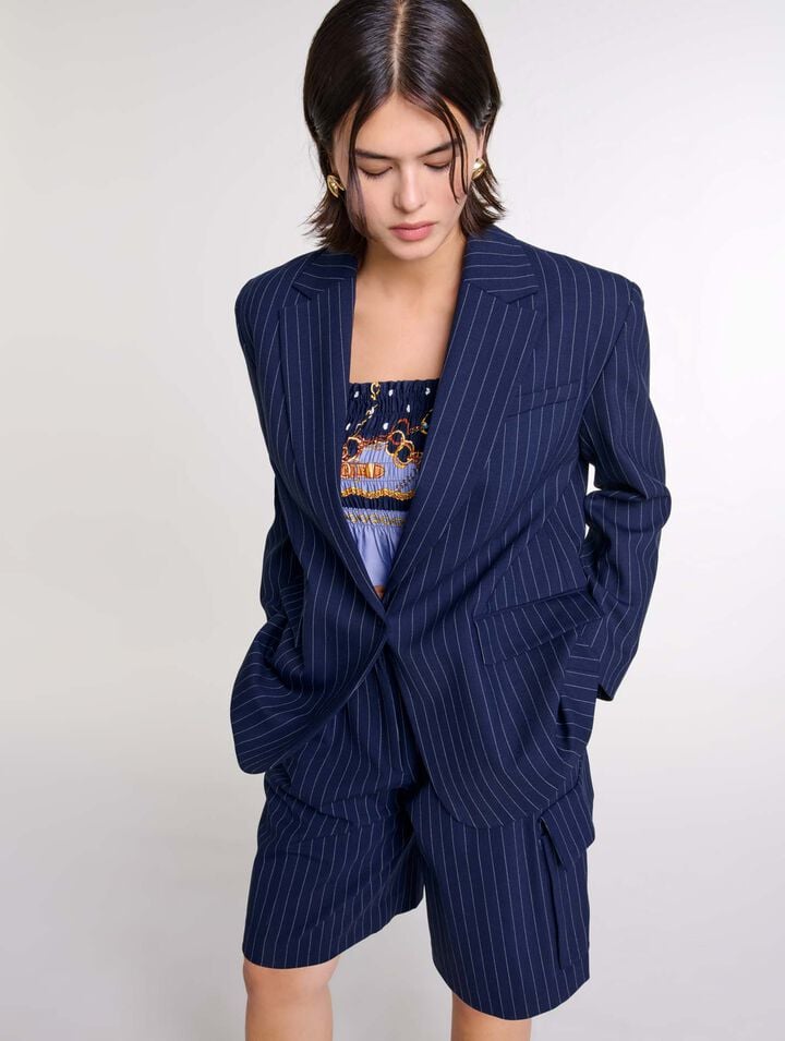 Veste de tailleur à rayures