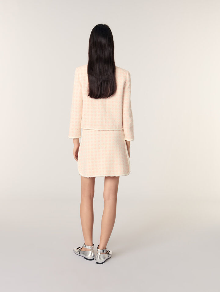 Veste en maille effet tweed