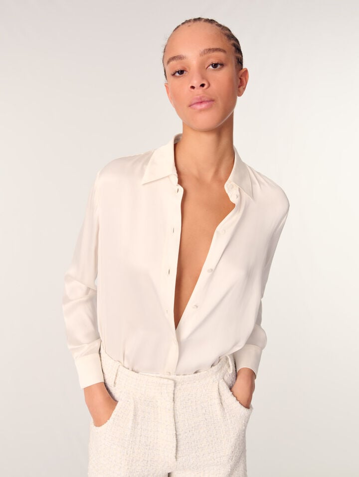 White silk blouse 
