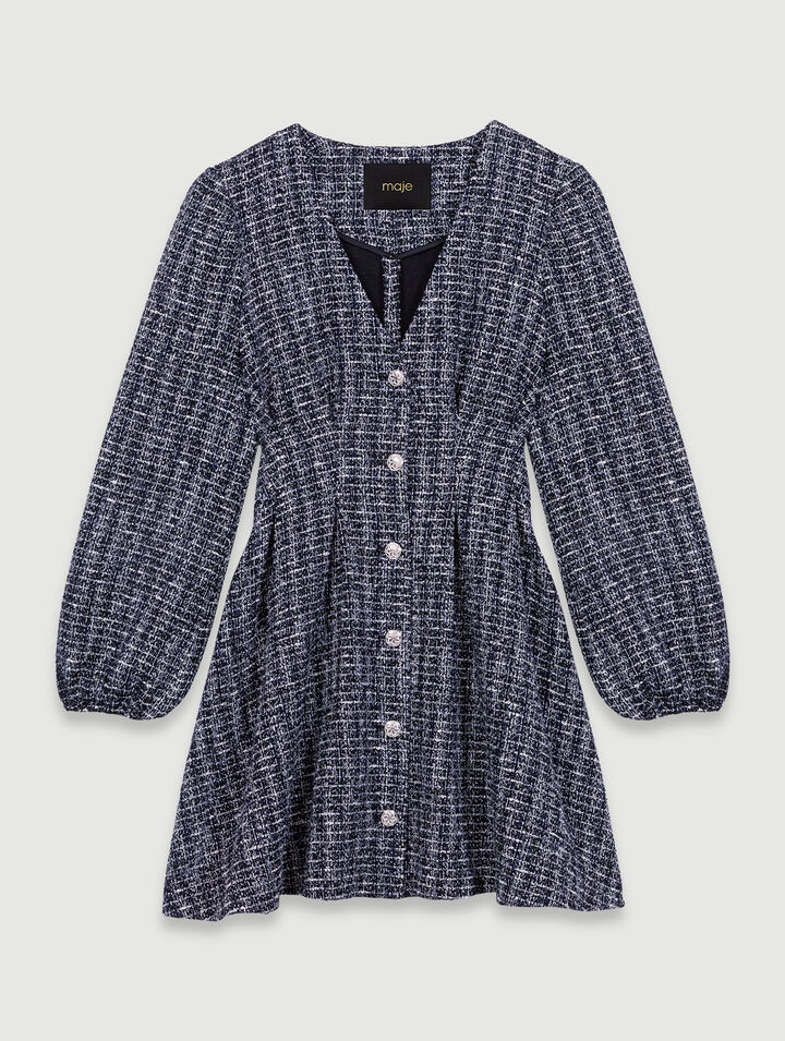 Robe courte en tweed