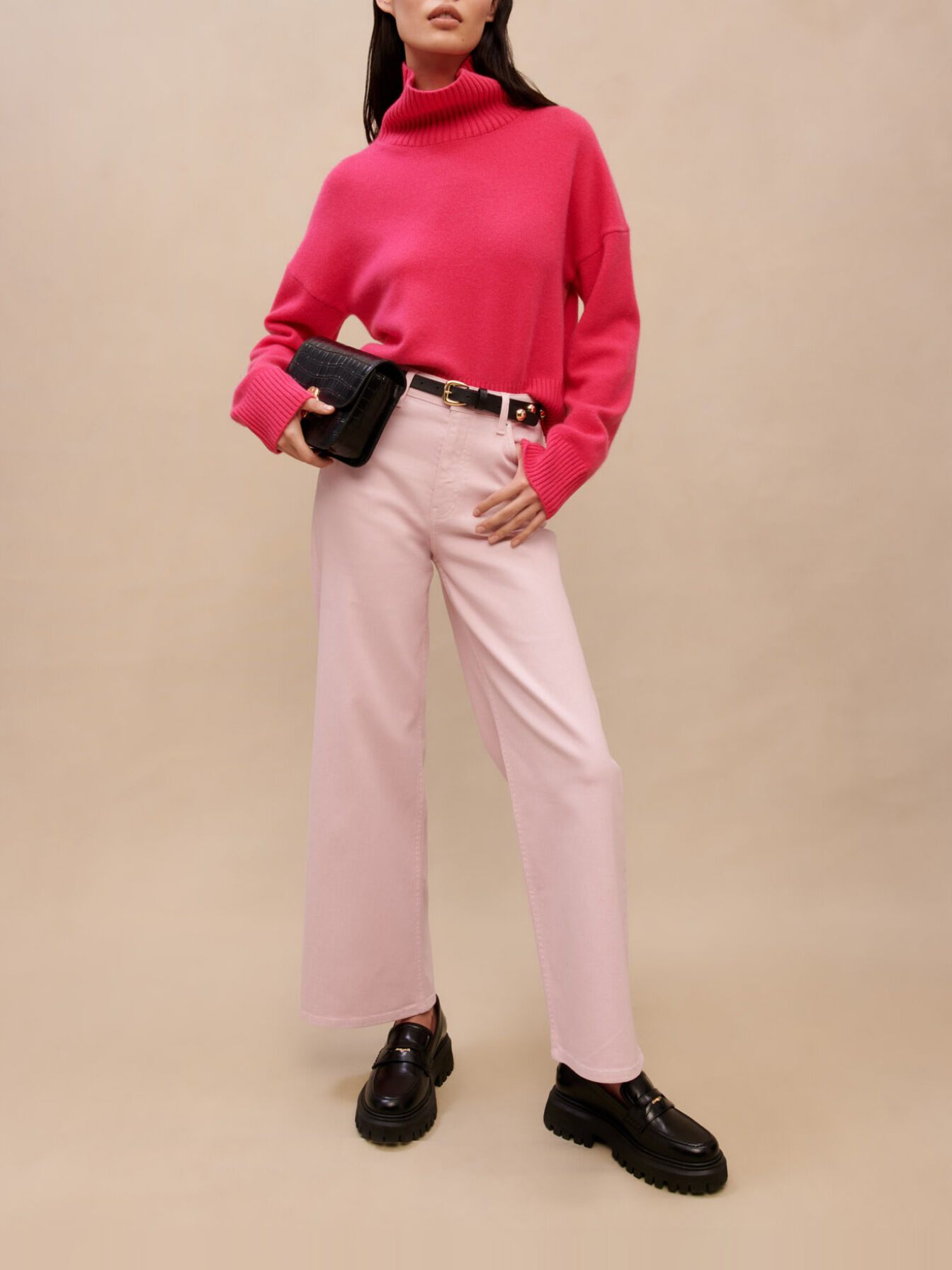 Pink cashmere sweater Fluo For Women Maje