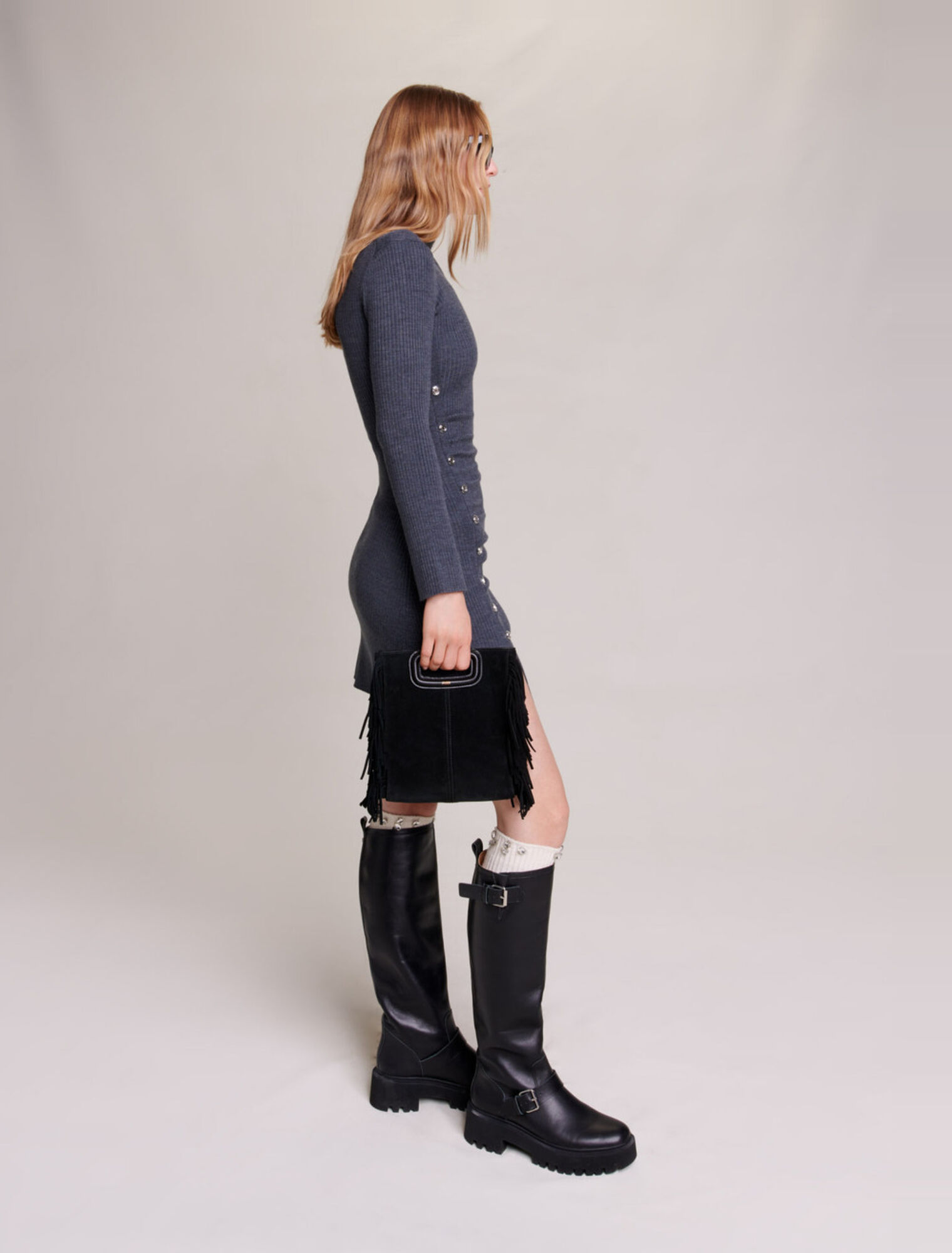 Robe courte en tweed