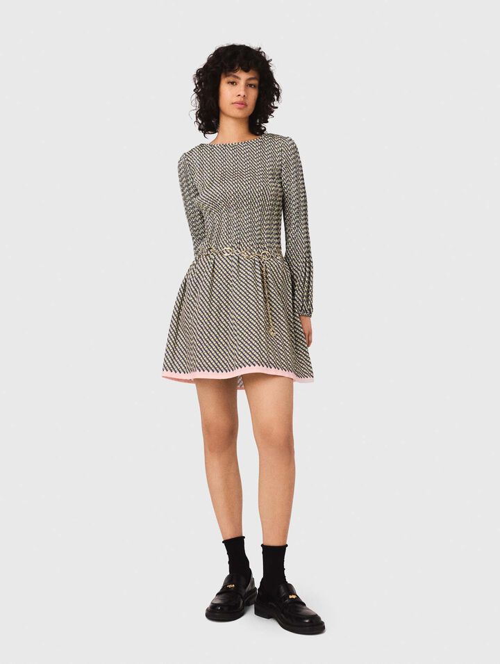 Robe plissée imprimée