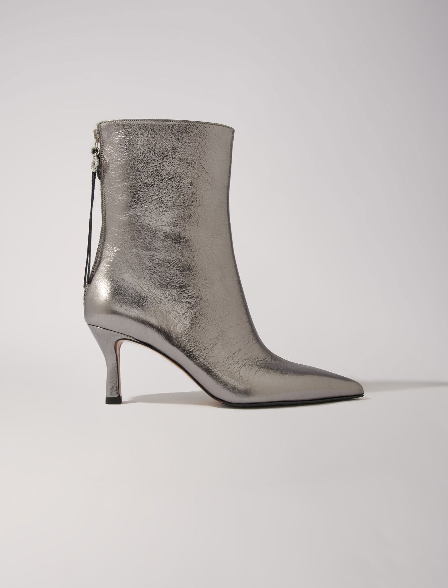 Grey pointed toe booties hot sale