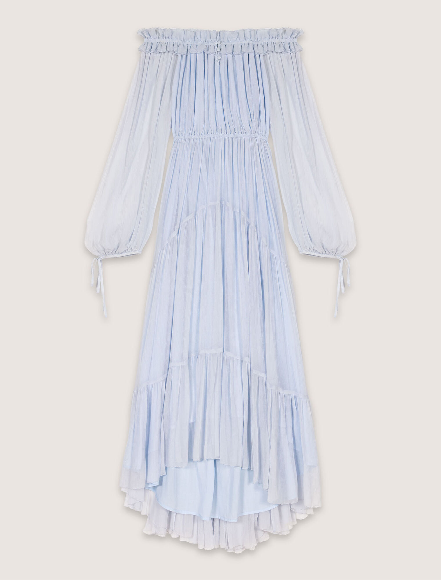 Robe longue en mousseline