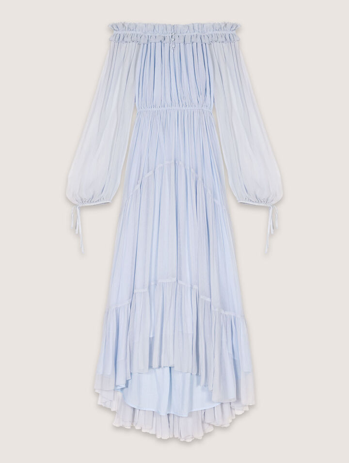 Robe longue en mousseline