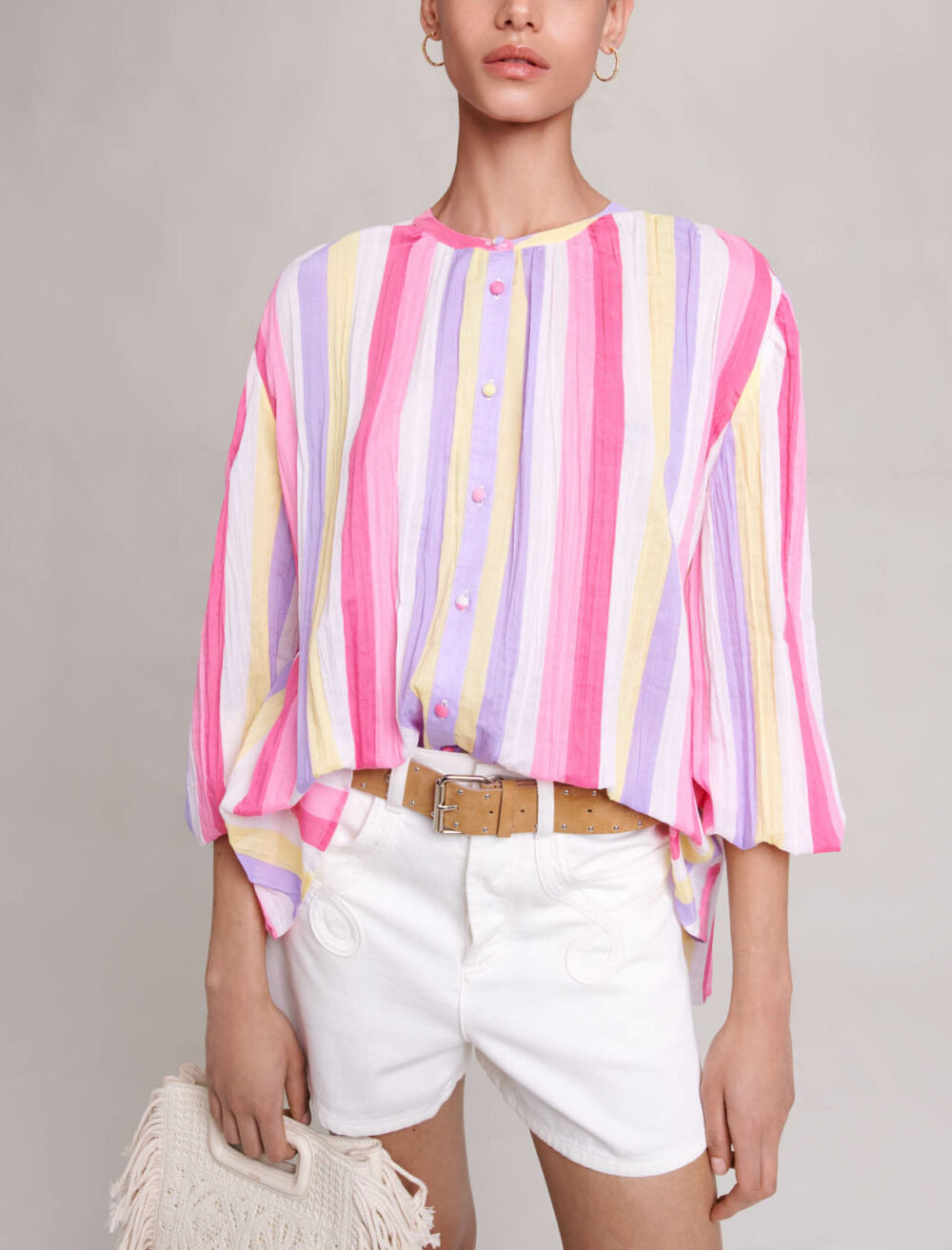 最終決算 Oversized striped blouse Multicolor For Women | Maje トップス