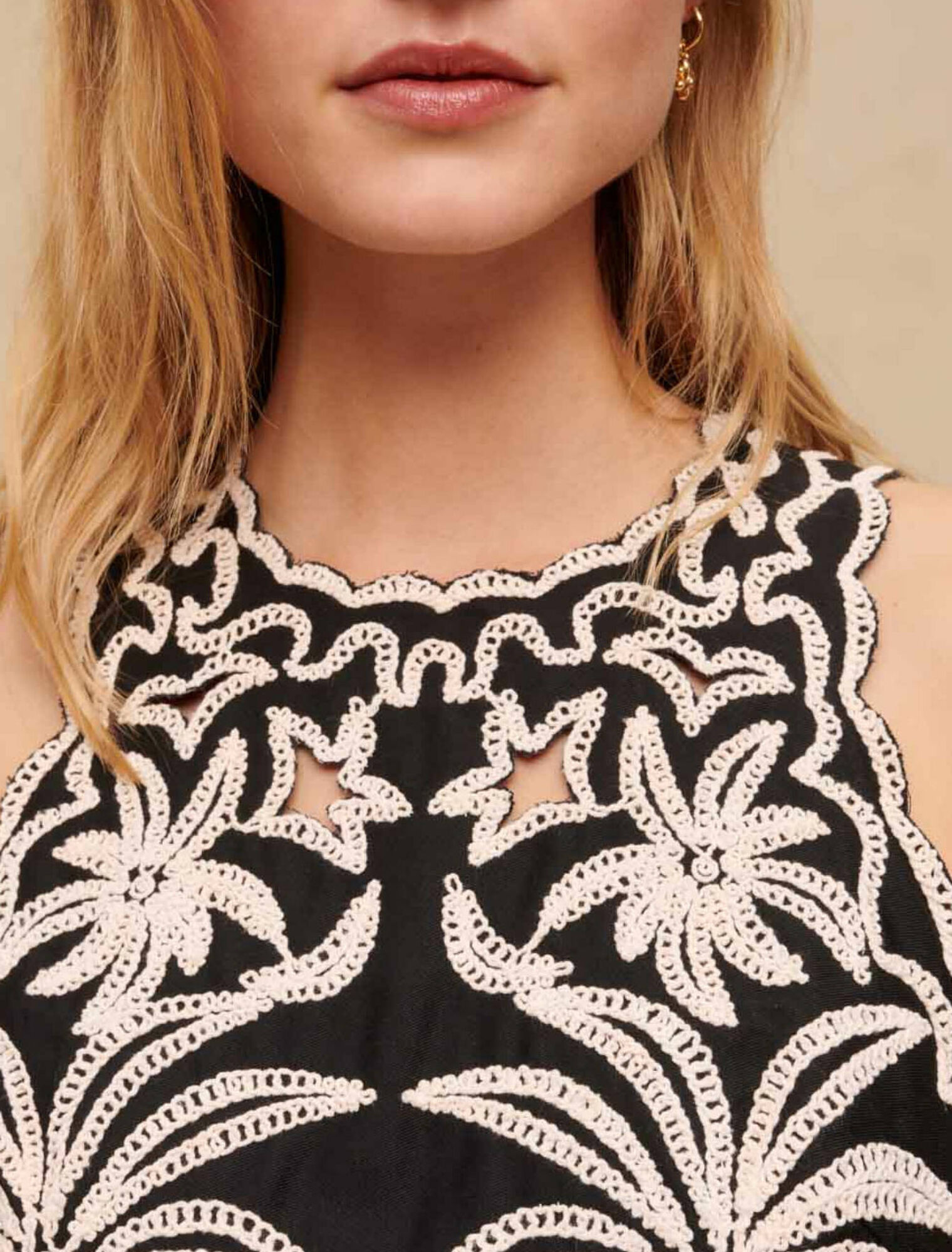 Mini dress with palm trees