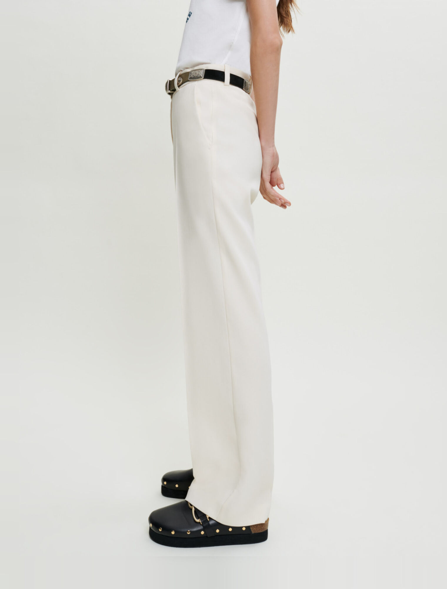 Pantalon tailleur large 