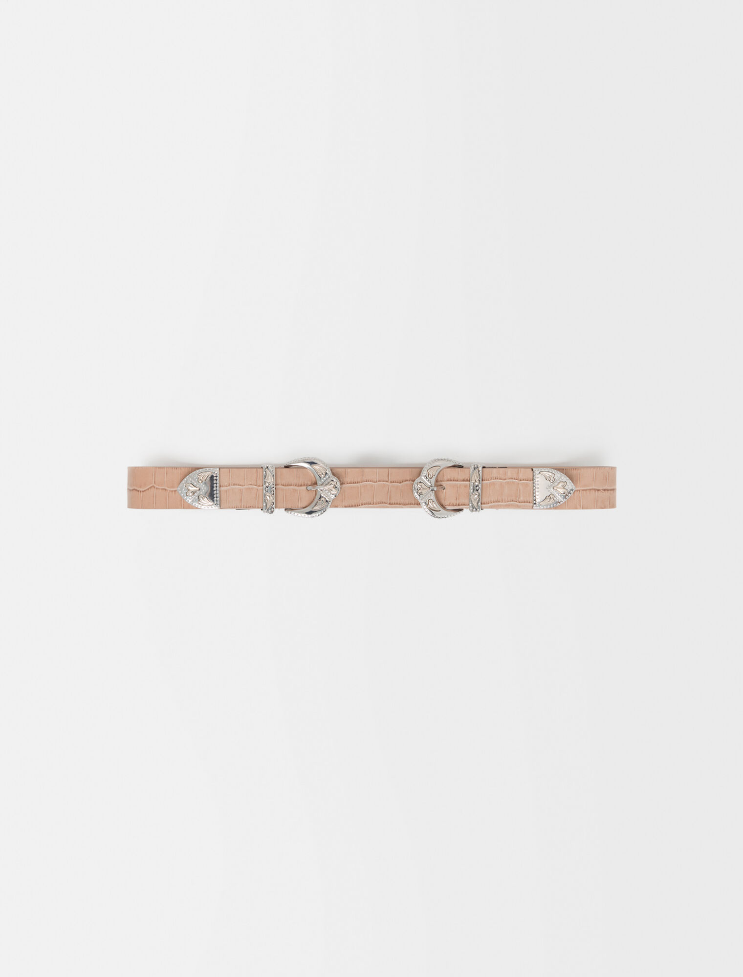 Western double buckle belt