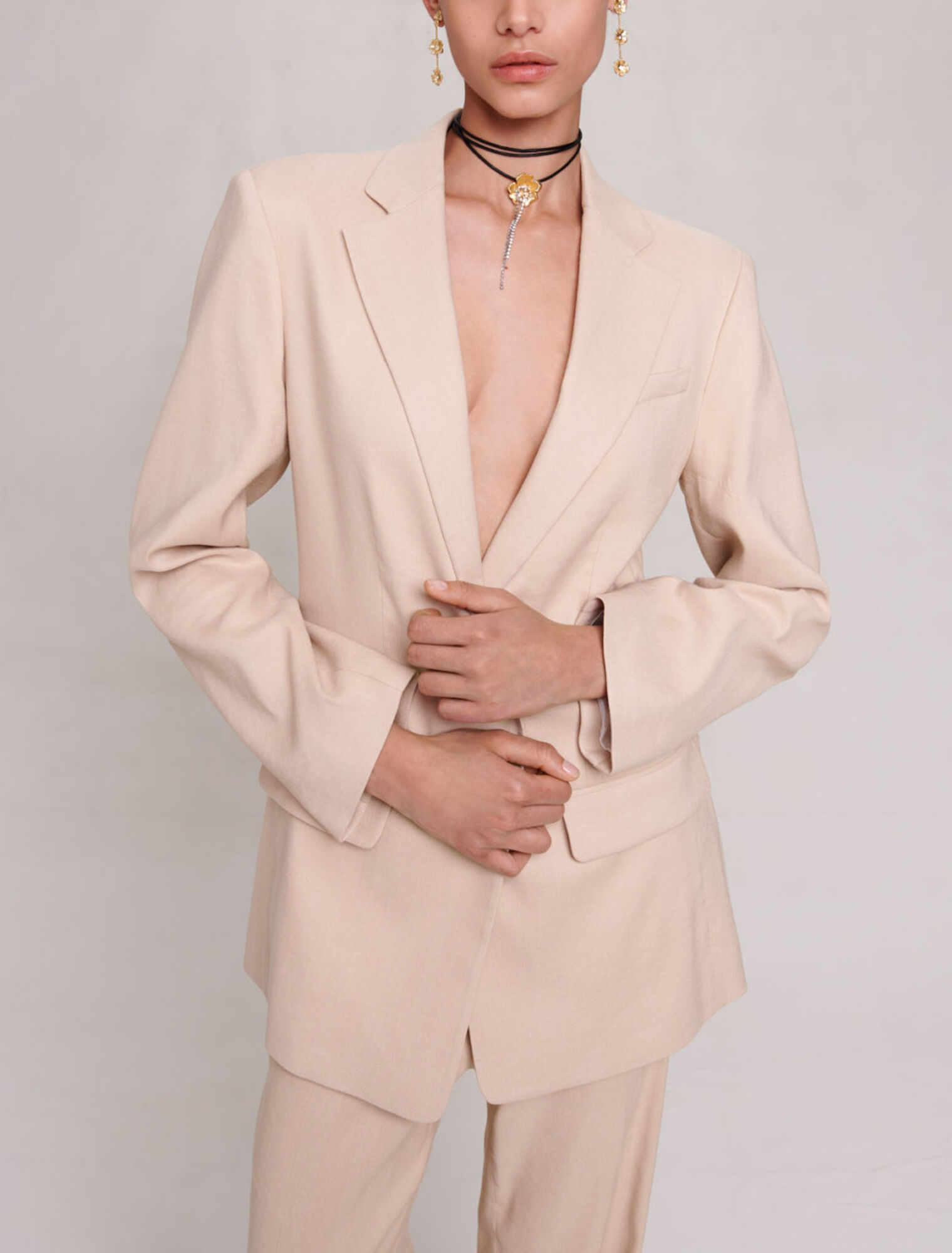 Veste en lin mélangé