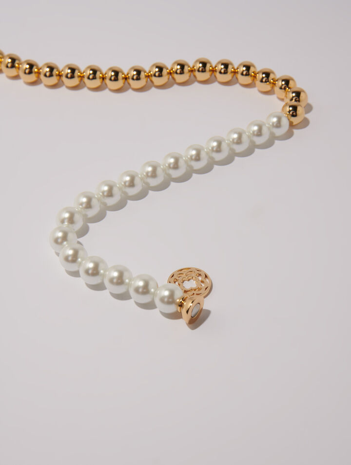 Collier chocker en mix de perles