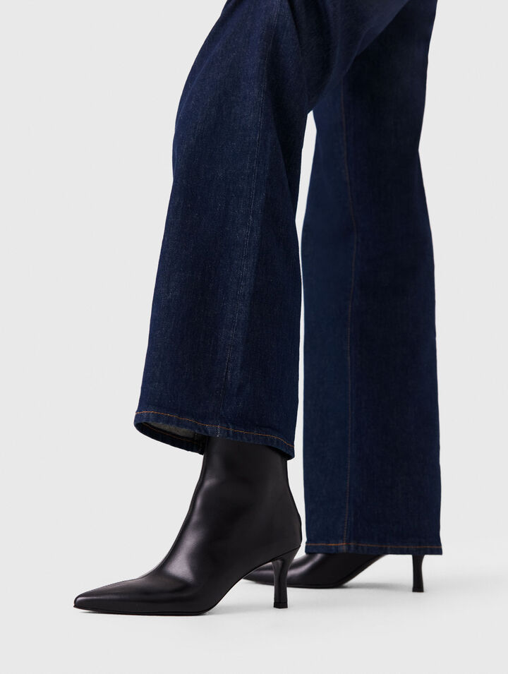Leather ankle boots