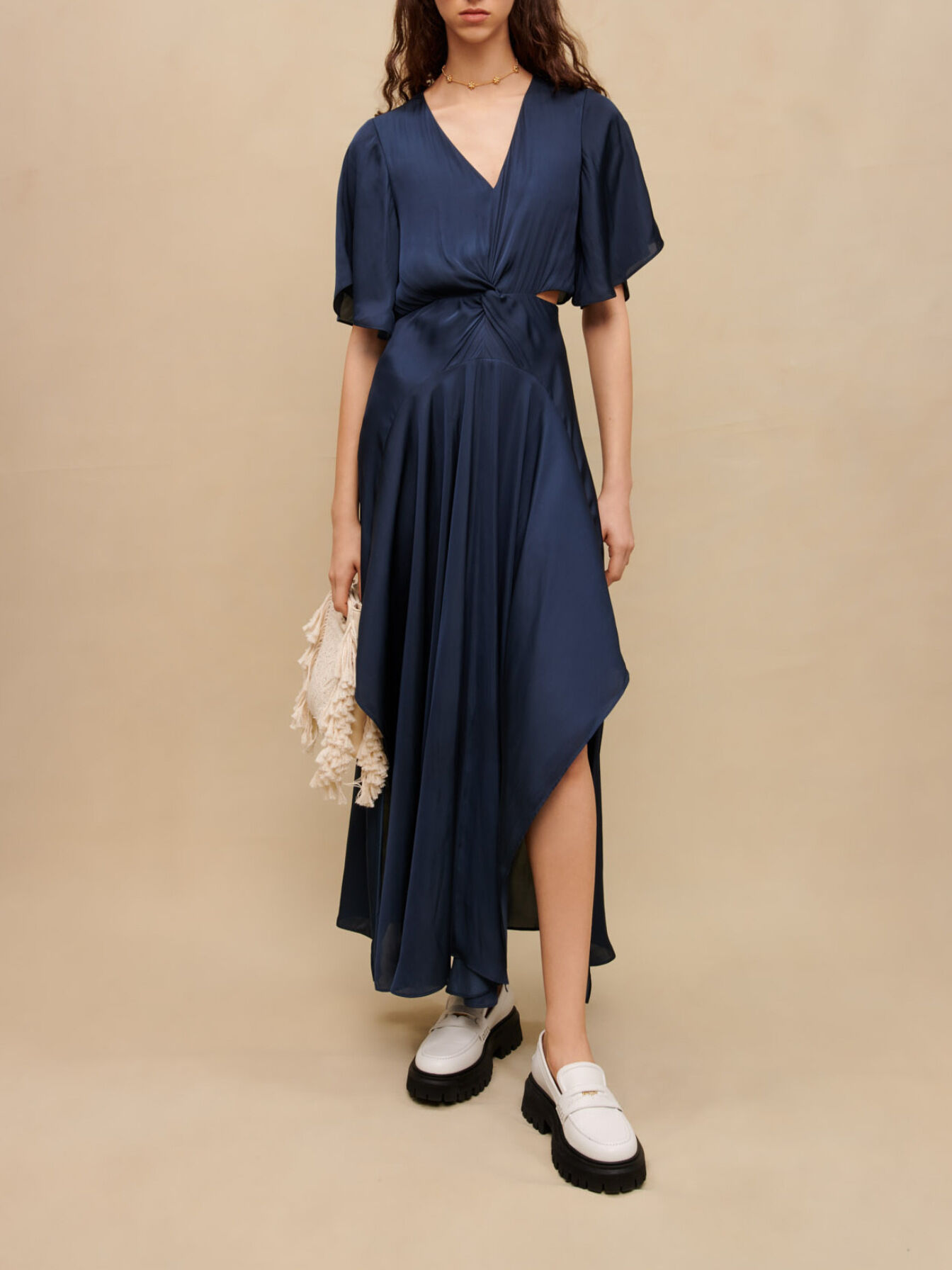 Robe maje bleu nuit discount