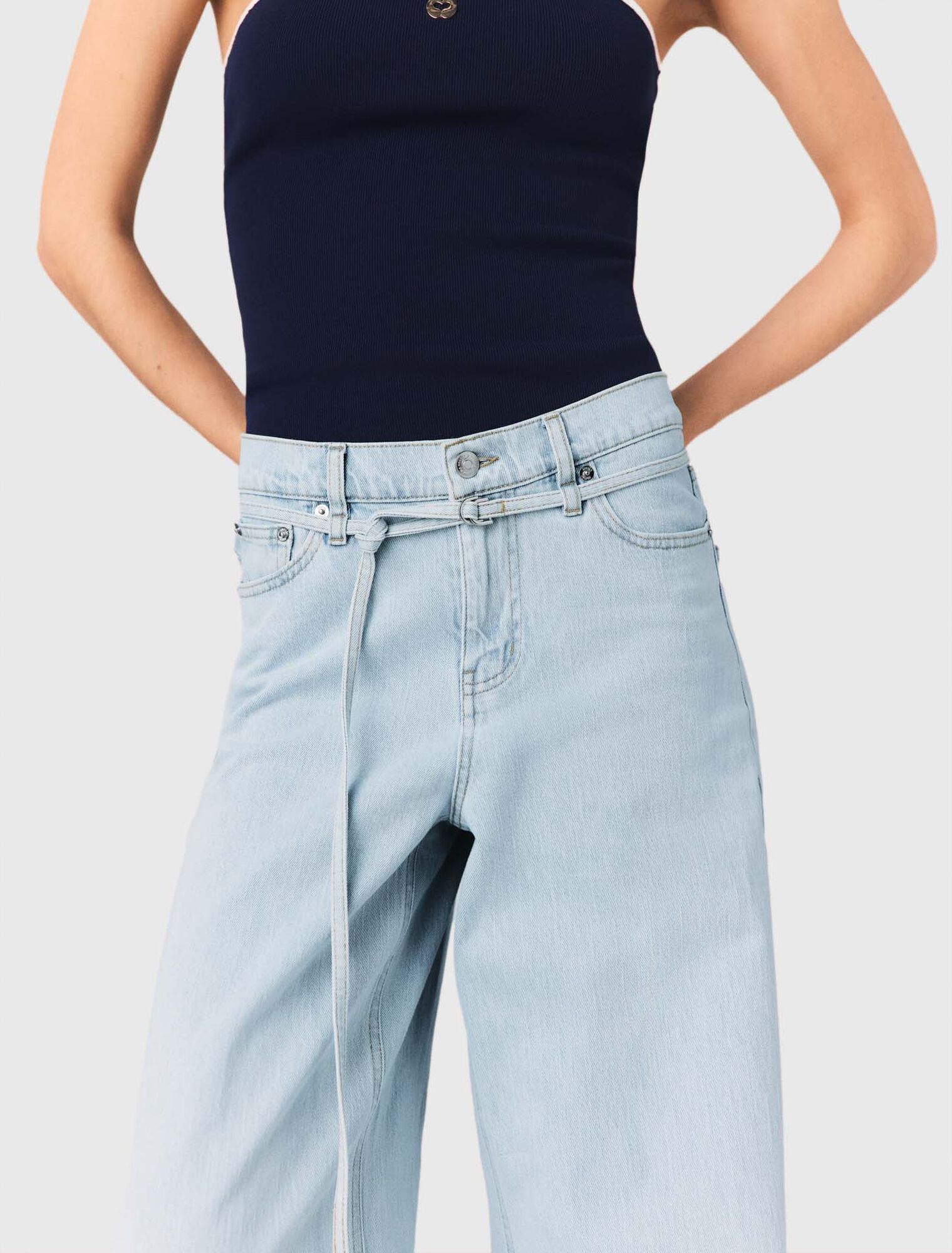 Jean large avec strass