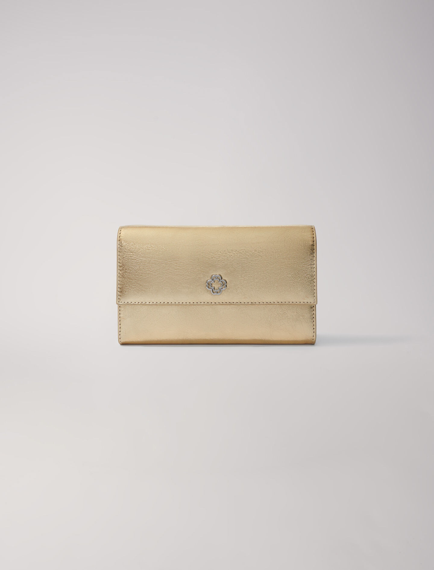 Gold wristlet clutch bag discount